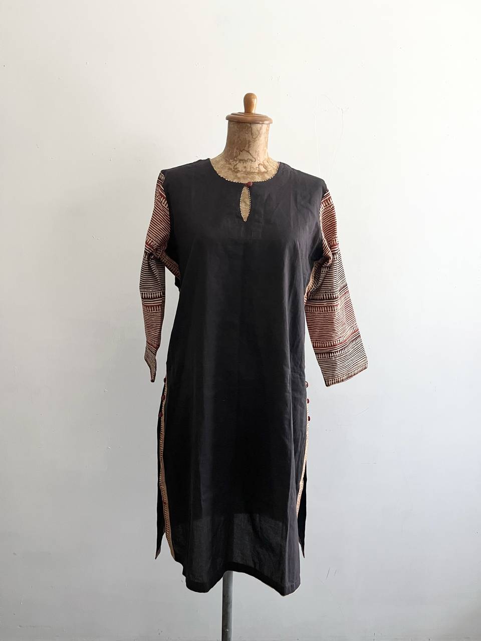 fabindia　切替エスニックワンピース　サイズS