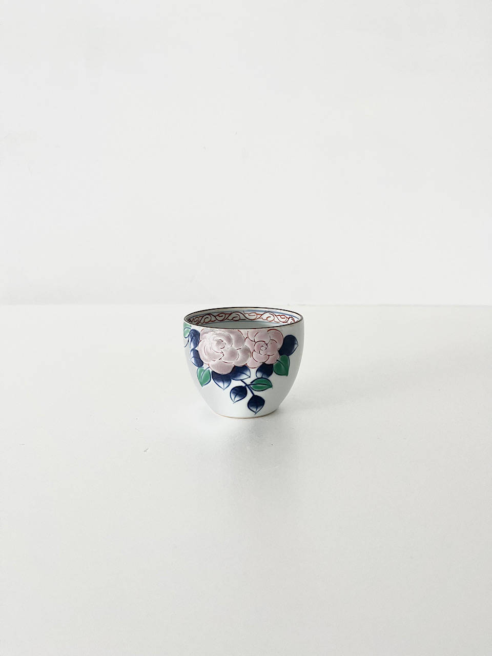 【美品】たなかふみえ　湯呑　蕎麦猪口　椿　2