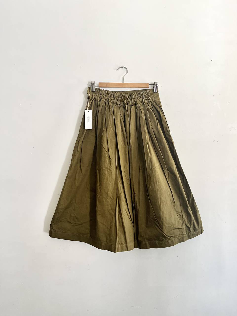 【美品】HARVESTY　CULOTTES　キュロット　モスグリーン　A21501