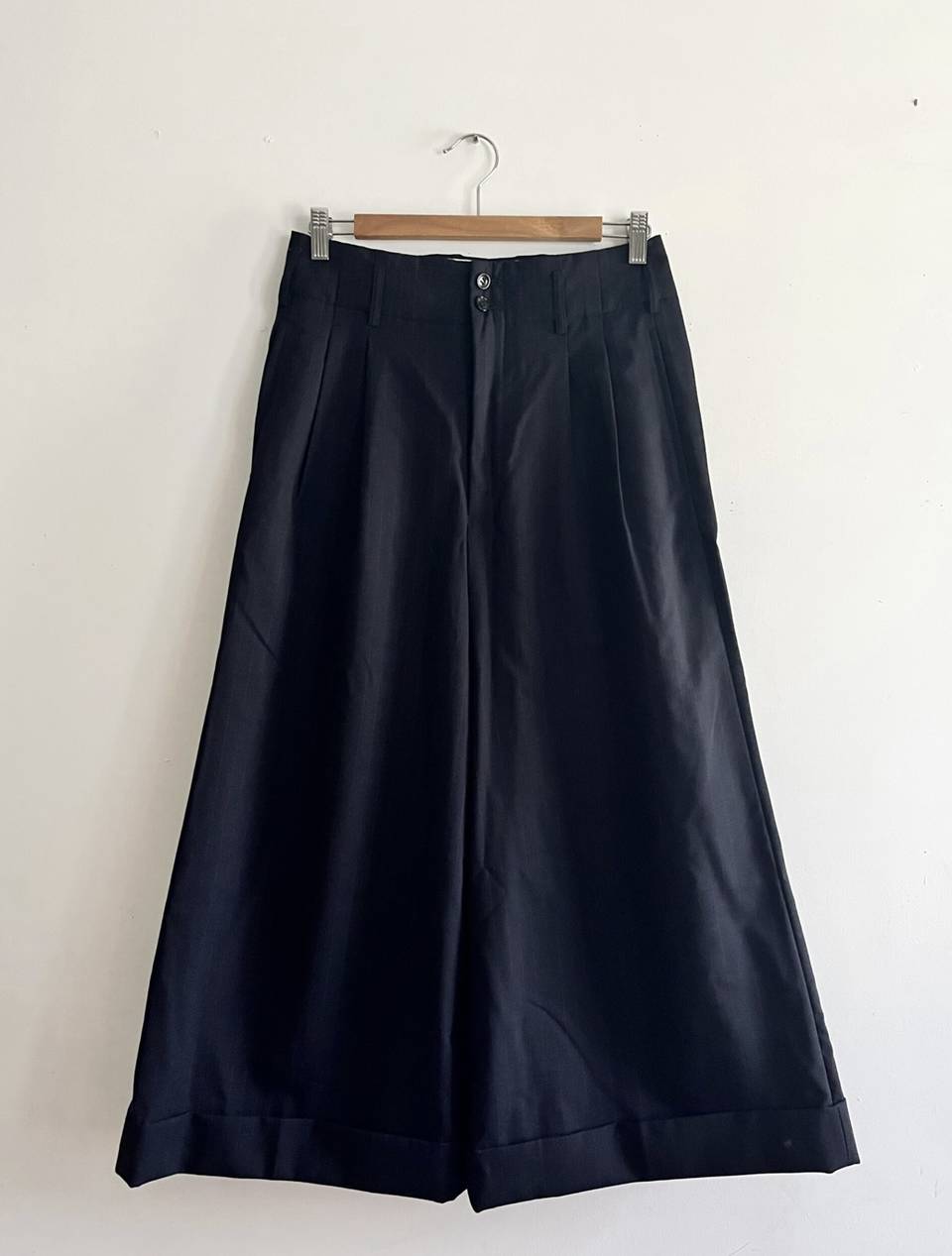 COMME des GARCONS　ストライプウールワイドパンツ　サイズXS