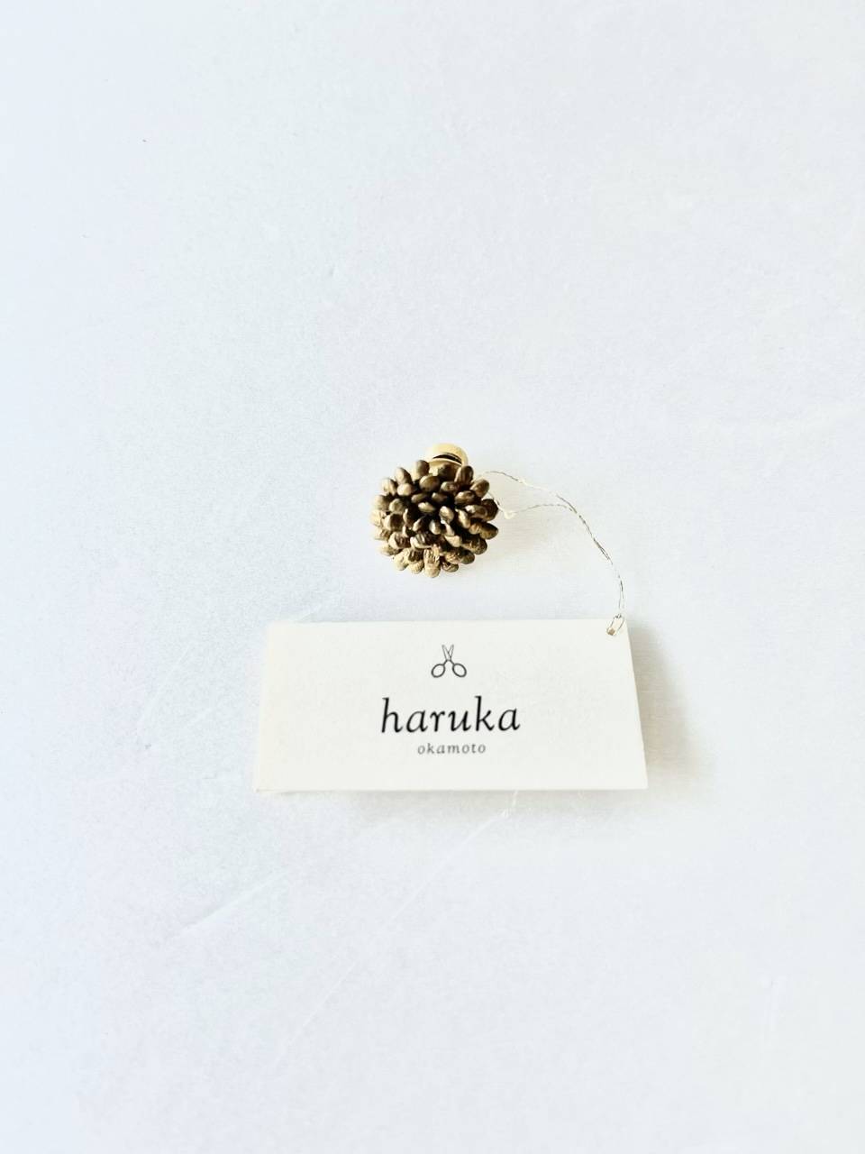 【未使用】Haruka Okamoto　真鍮ピンブローチ