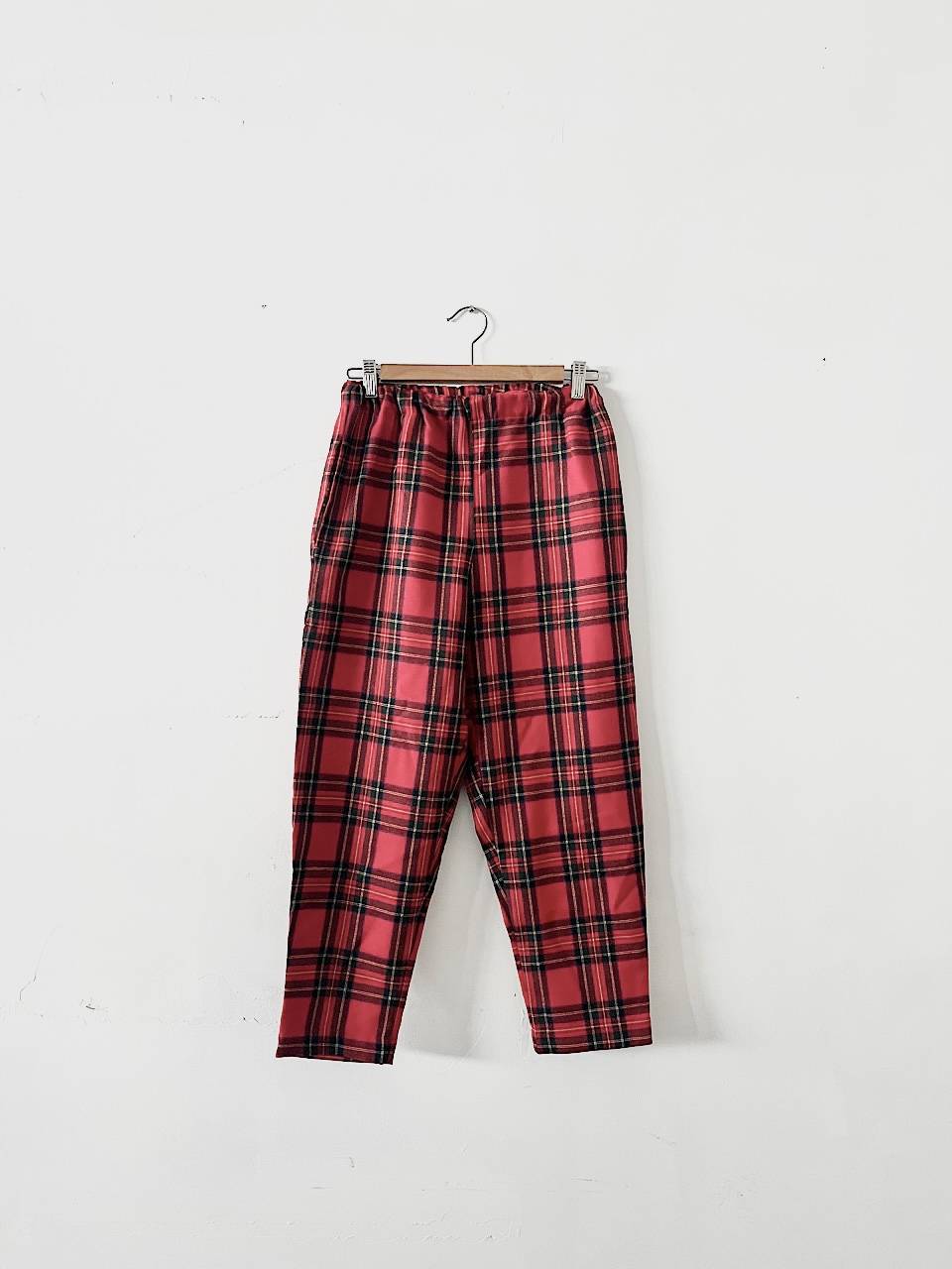 【美品】io+　タータンチェックパンツ　ウール　サイズＳ