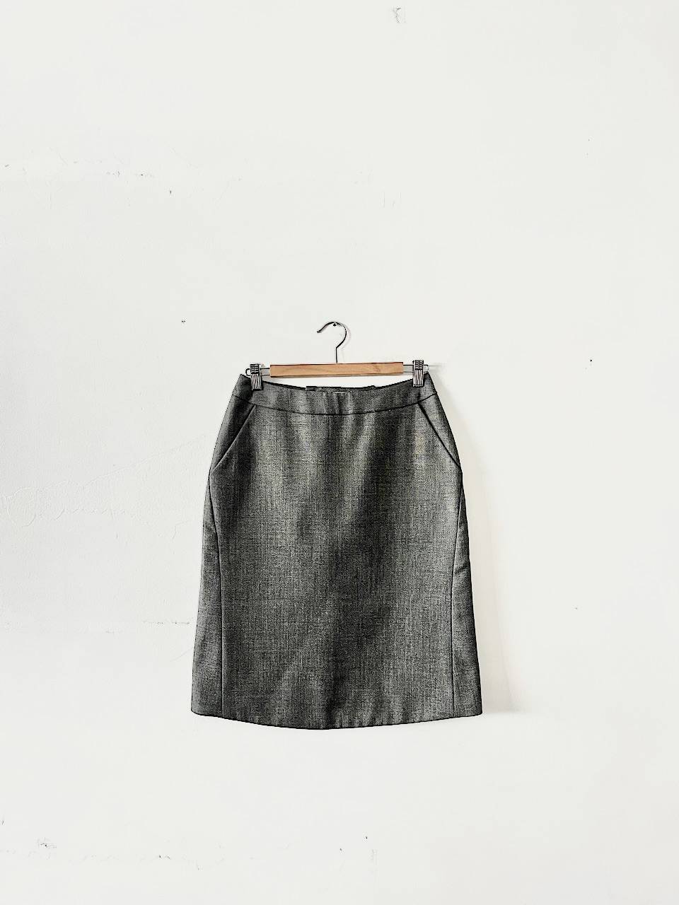 MARNI　ウールスカート　サイズ40　グレー　後ろジップ