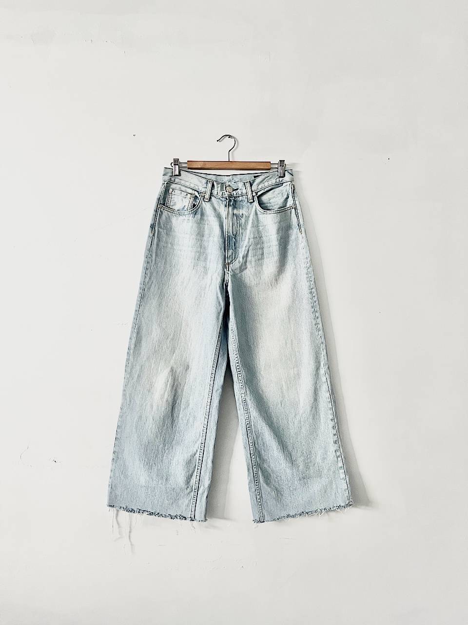 rag&bone　アンディー　ハイライズ　アンクル　ワイドレッグ 　デニムパンツ　切りっぱなし　サイズ28　アメリカ製