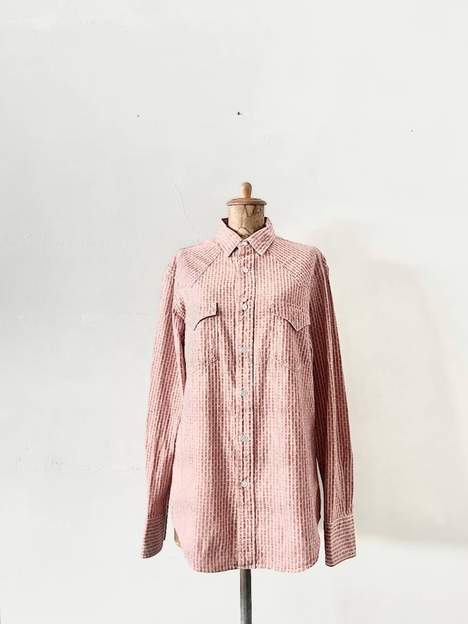 【Men's】RRL　ストライプシャツ　ダイヤ柄　コットン　サイズM 