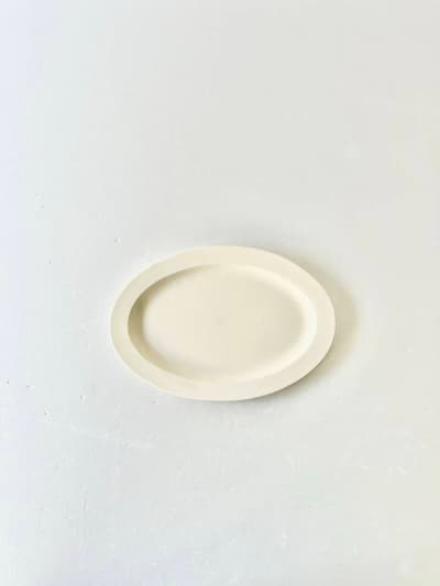 【美品】作山窯　SAKUZAN　オーバル　クリーム 画像1