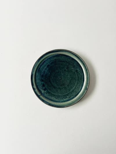 【美品】平野日奈子　6寸皿　結晶コバルト 画像1