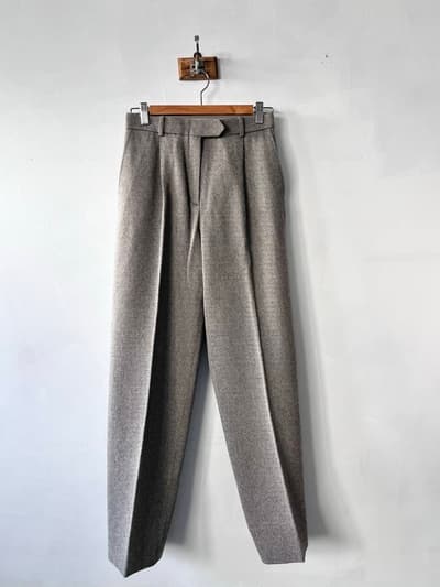 HERMES　ヘリンボーン　パンツ　サイズ38　ウール　カシミヤ 画像1