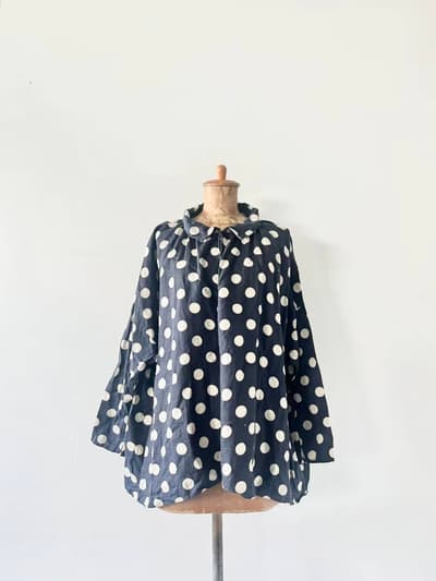 journal standard luxe　リネンドット エリツキスキッパーブラウス　ネイビー 画像1