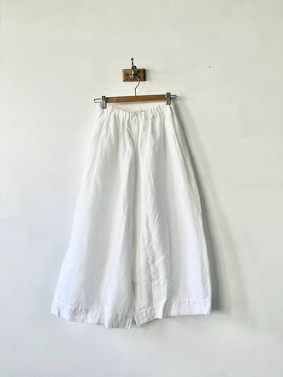【未使用】ゴーシュ　リネンコットンドビー 8分丈ワイドパンツ 画像1