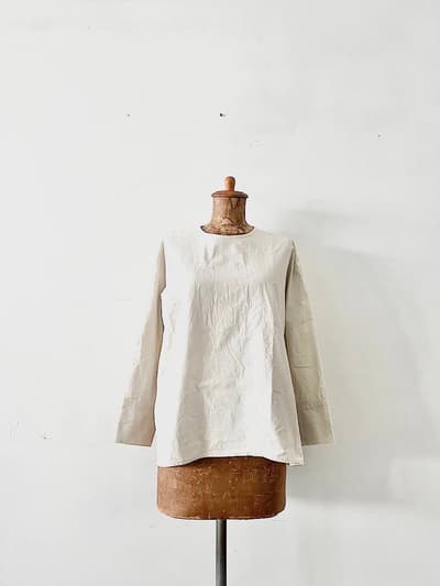 somewear clothing　2wayブラウス　コットン　生成り　 画像1