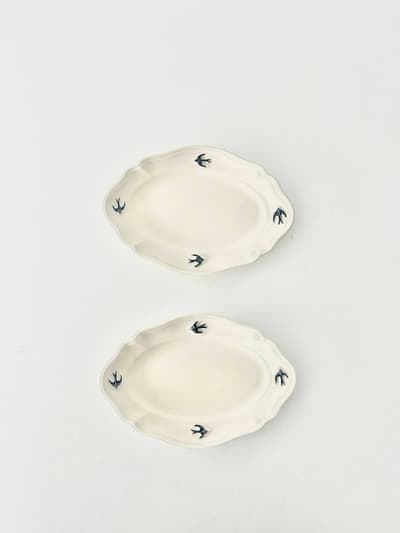 【美品】STUDIO M　EARLY BIRD　オーバルプレート　Sサイズ　2枚セット 画像1