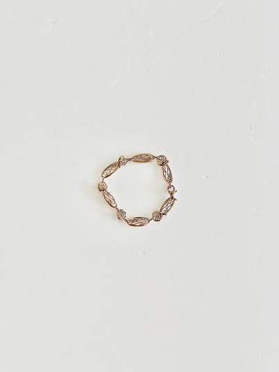 【仏Antique】filigree bracelet  ブレスレット　Gold plated 画像1