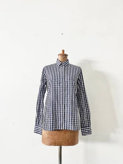 【美品】Maker's Shirt 鎌倉　ギンガムチェックシャツ　サイズ13号 画像1