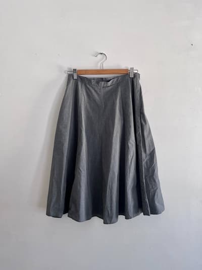 MARGARET HOWELL　グレー　薄手コットンスカート　サイズ２ 画像1