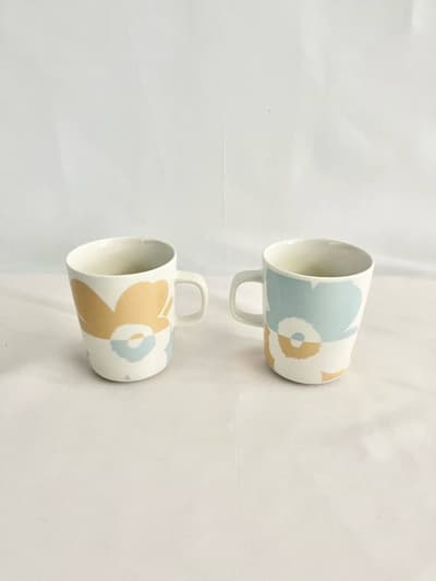 【美品】marimekko　unikkoマグカップ 2個セット 70周年記念　250ml 画像1