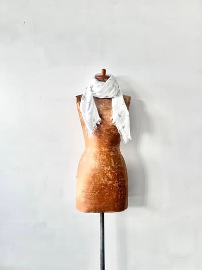 【未使用】R&D.M.Co- OLDMAN'S TAILOR　ガーゼストール　ショール　綿 画像1