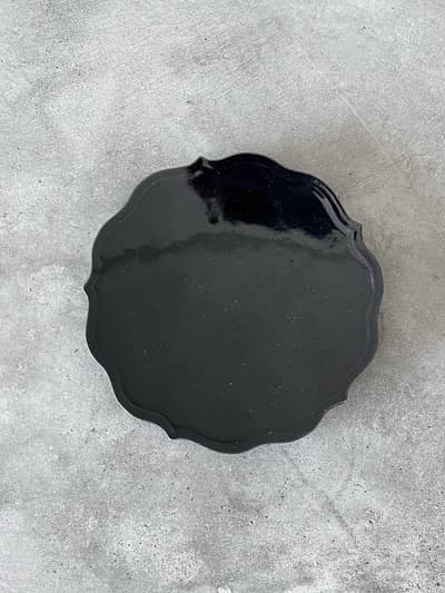 【美品】大井寛史　瑠璃釉　小皿　1 画像1