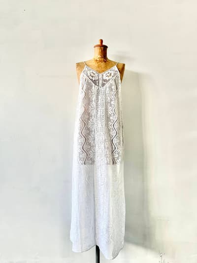 【美品】luana　コットンレースキャミワンピース ホワイト レース　IENA購入 画像1