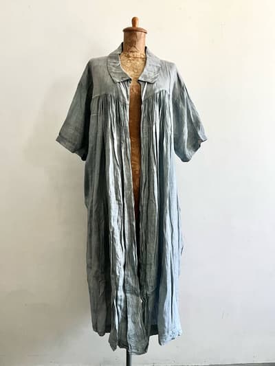 【美品】TOUJOURS　天然染めリネンギャザー羽織　サイズ２ 画像1