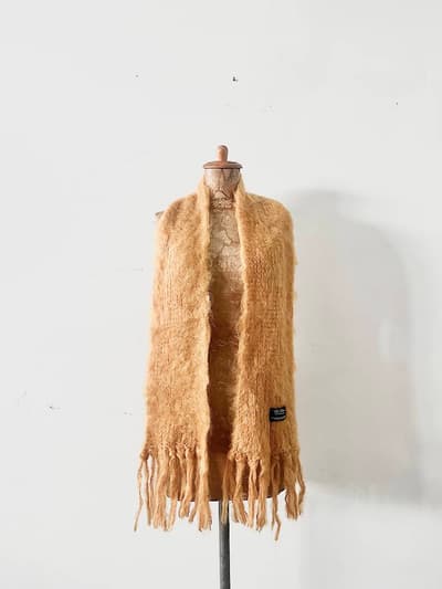 【美品】LA MOHAIR　モヘアマフラー　Made In South Africa  画像1
