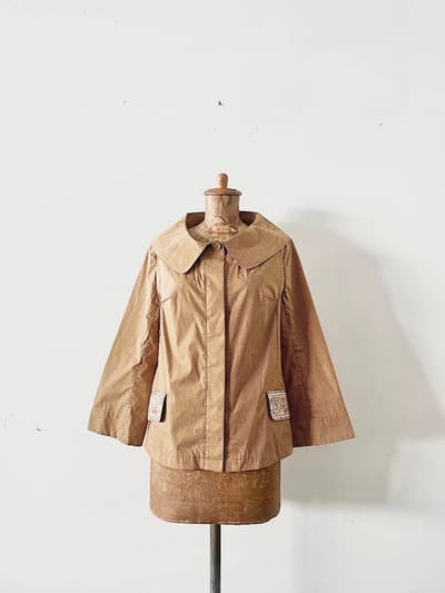 bon vieux temps　ドット柄シャツジャケット　防水加工　サイズ１ 画像1