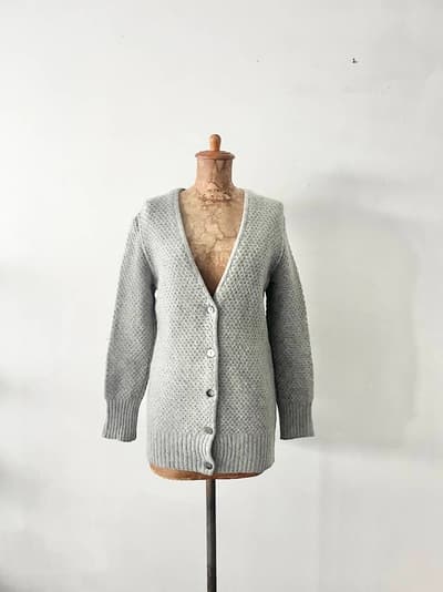 UNITED ARROWS　ウールカシミヤ　カーディガン　グレー 画像1