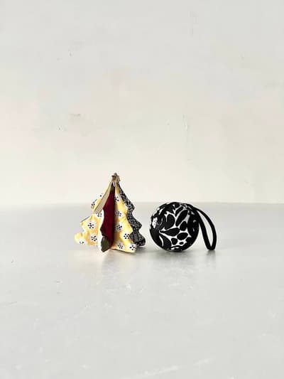 marimekko生地使用　ハンドメイド2品セット　ミニツリー　オーナメント 画像1