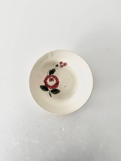 【Vintage】ベトナム　ソンベ焼き　リム皿　19cm　② 画像1