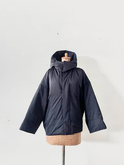 【美品】Gymphlex　ダウンコート　サイズ14　ネイビー　18A-KW-004 画像1