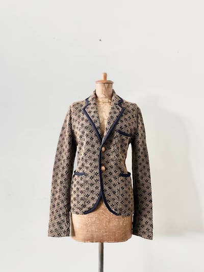 【美品】Haver Sack　ウールジャケット　茶ネイビー　サイズ１ 画像1