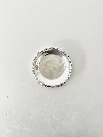 銀皿　シルバー　プレート　14cm　① 画像1