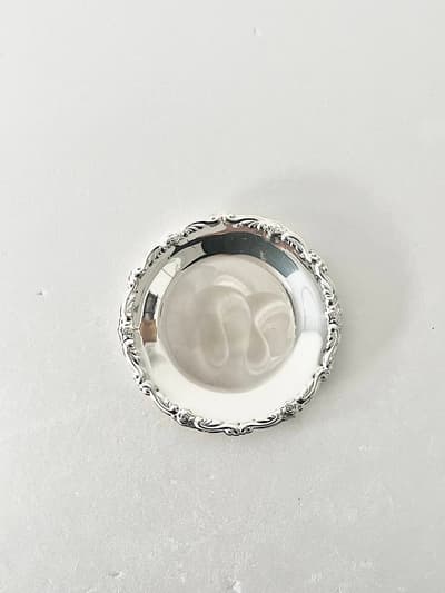 銀皿　シルバー　プレート　14cm　② 画像1