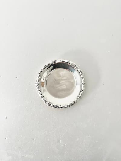 銀皿　シルバー　プレート　14cm　③ 画像1
