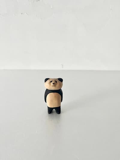 【美品】キタカゼパンチ　木彫りパンダ　 画像1