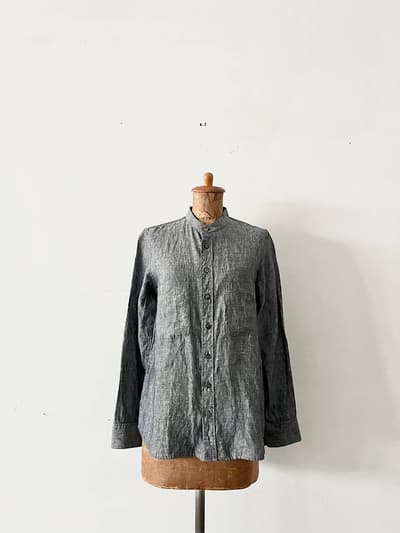 【美品】R&D.M.Co- OLDMAN'S TAILOR　リネンシャツ　サイズＳ 画像1