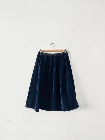 【美品】Bohemians　ベロアスカート　ネイビー 画像1