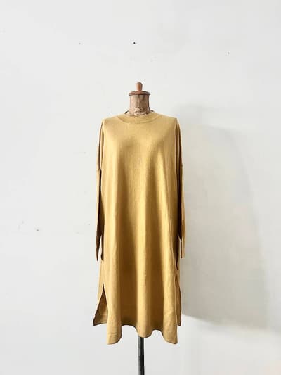 【未使用】NATURAL LAUNDRY　ウールリネンニットワンピース　サイズ2　 画像1