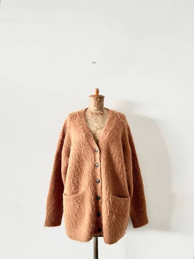 【美品】BABYLONE　シャギーニットカーディガン 画像1