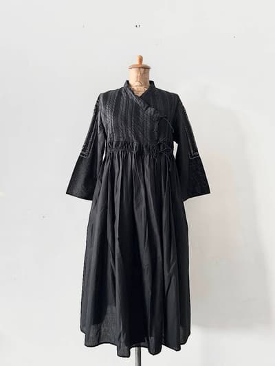 【美品】Maison de soil   アーカイブ カシュクールドレス   ブラック 画像1