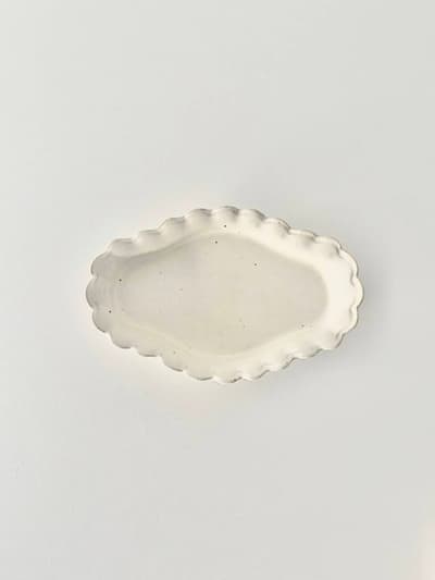 【美品】土本製陶所　フリルM　プレート　萬古焼 画像1