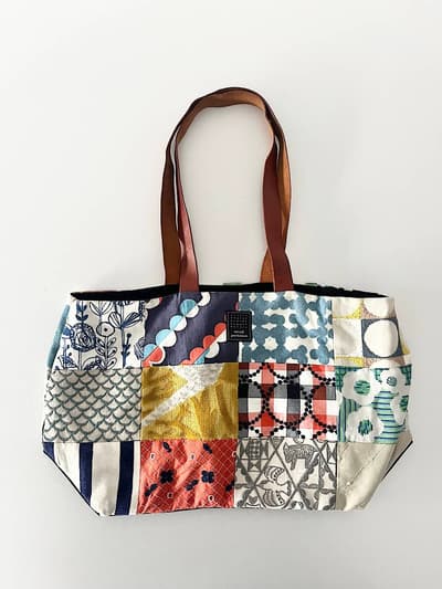 【美品】mina perhonen　 piece bag   刺繍 パッチワーク トートバッグ 画像1