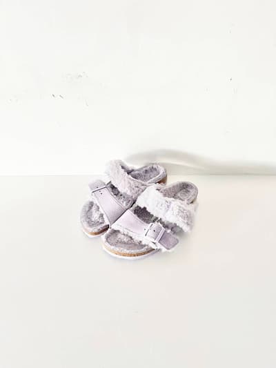 【未使用】BIRKENSTOCK　Arizona　ボアサンダル　サイズ38　パープル 画像1
