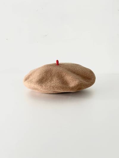 【未使用】フランス製　ベレー帽　BERET MILTON　ベージュ 画像1