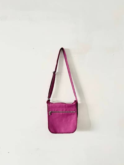 【北欧】marimekko　MINI OLKALAUKKU　キャンバスショルダーバッグ　S　パープル　 画像1