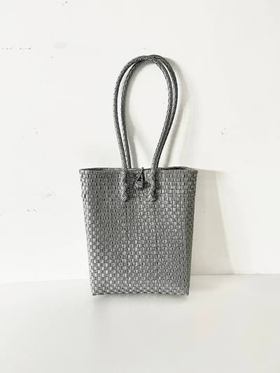 【美品】メルカドバッグ　トートバッグ　グレー 画像1