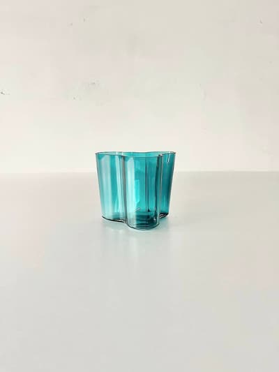 【未使用】iittala 　Aalto　ベース　95mm　petrol blue 画像1