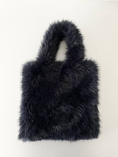 【美品】KELEN　エコファーバッグ　ネイビー 画像1