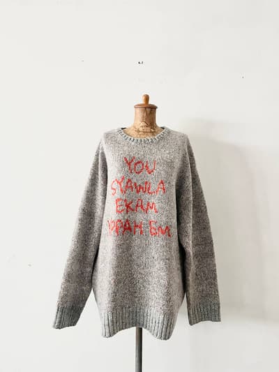 【美品】JEANASIS　5GジャガードロゴBIG プルオーバー 画像1