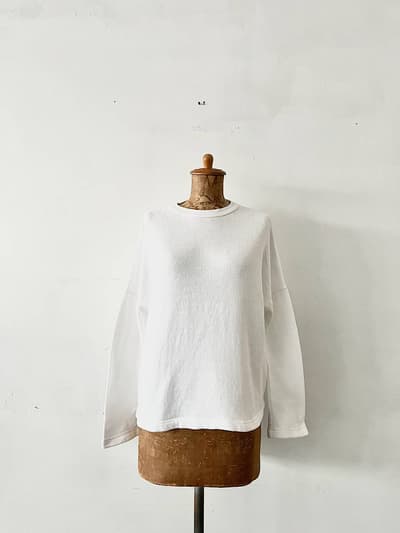 R&D.M.Co- OLDMAN'S TAILOR　白　コットン　スウェット 画像1
